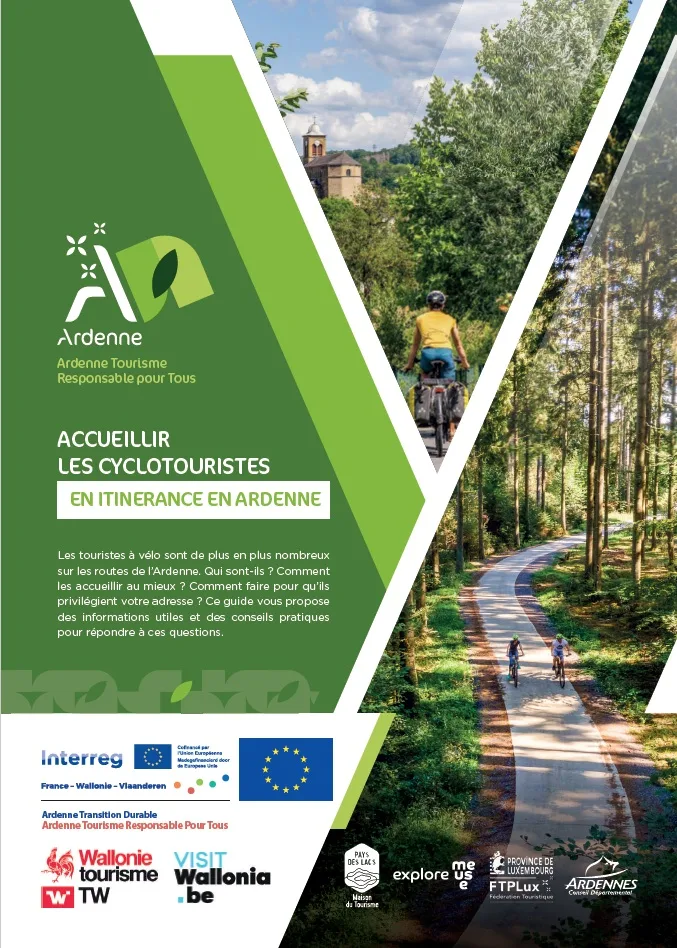 Couverture du guide "Accueillir les cyclotouristes en itinérance en Ardenne"