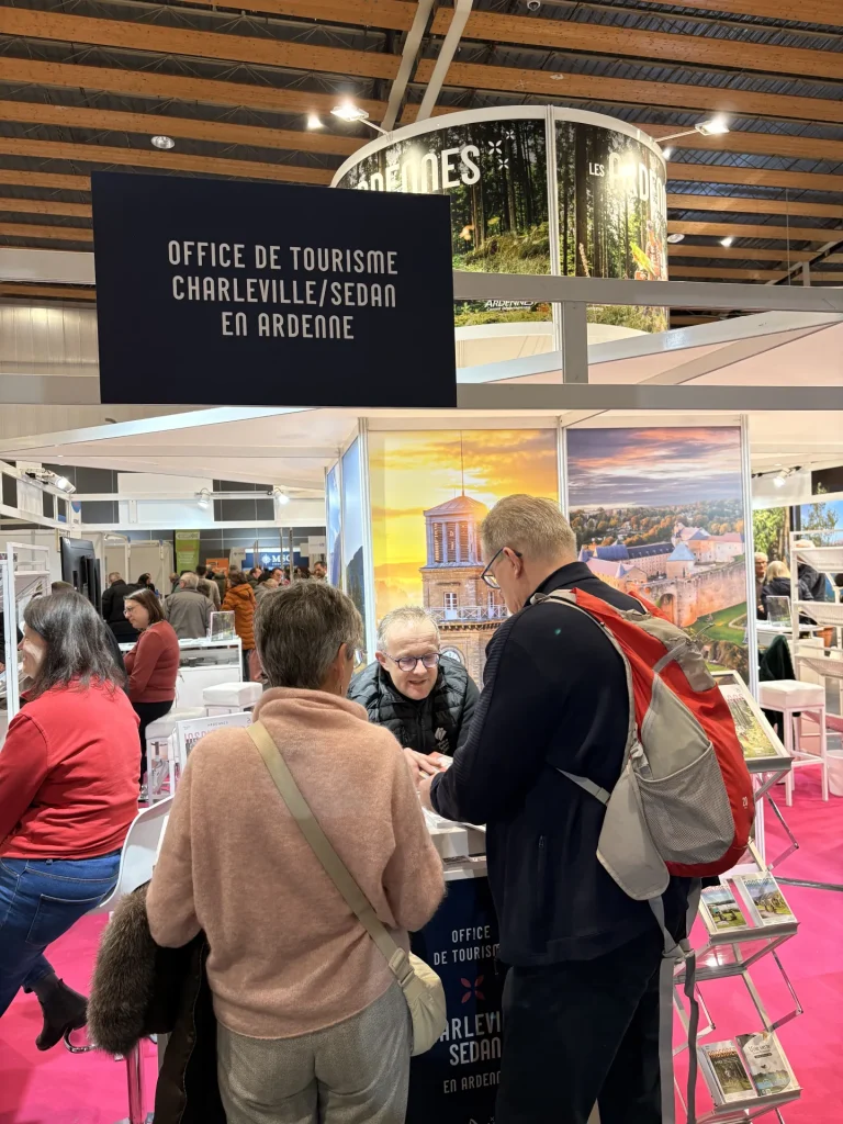 Office de tourisme Charleville-Sedan à Tourissima Lille 2026 sur le stand des Ardennes