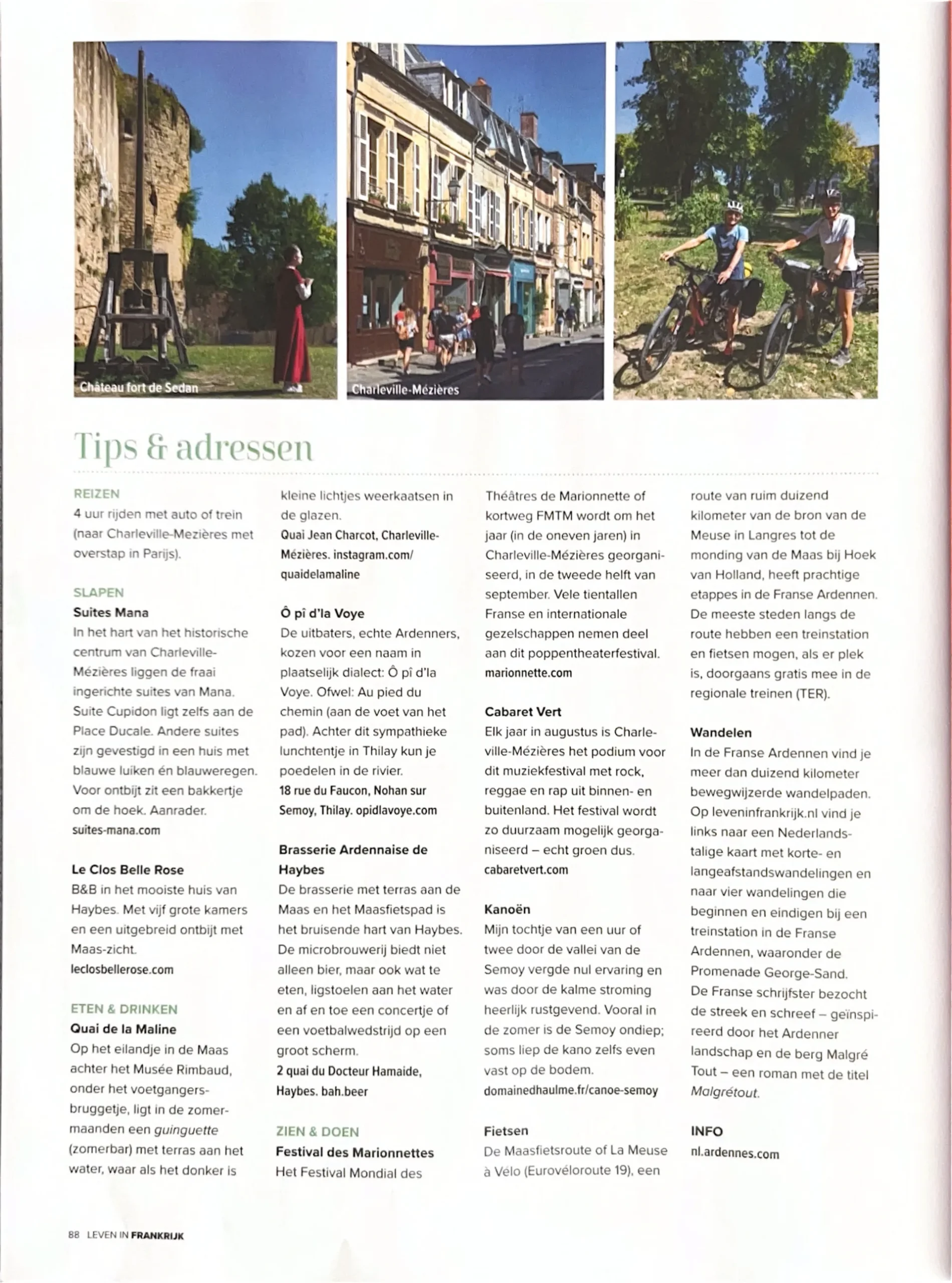 Les Ardennes à l’honneur dans le magazine néerlandais Leven in Frankrijk
