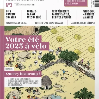 Magazine Traverse, trimestriel sur le cyclotourisme. Couverture été 2025 avec La Meuse à Vélo, suite à un accueil presse