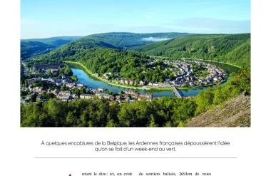 article sur les Ardennes de Sophie de Coninck du magazine belge MAX suite à un accueil presse réalisé par l'ADT des Ardennes
