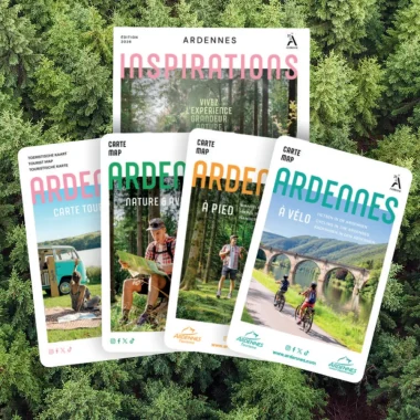 photos montage pages de couv des brochures de l'ADTA 2026 tourisme en Ardennes