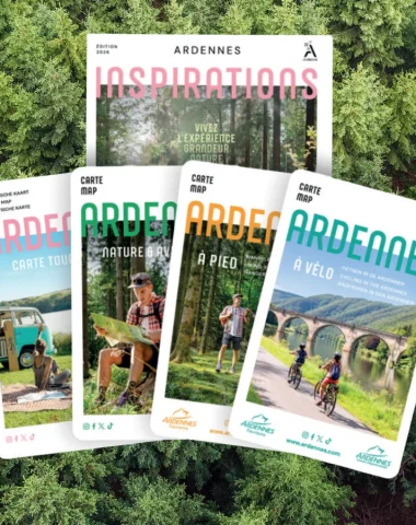 photos montage pages de couv des brochures de l'ADTA 2026 tourisme en Ardennes