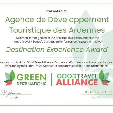 Les Ardennes récompensées pour leurs engagements en faveur d’un tourisme plus responsable